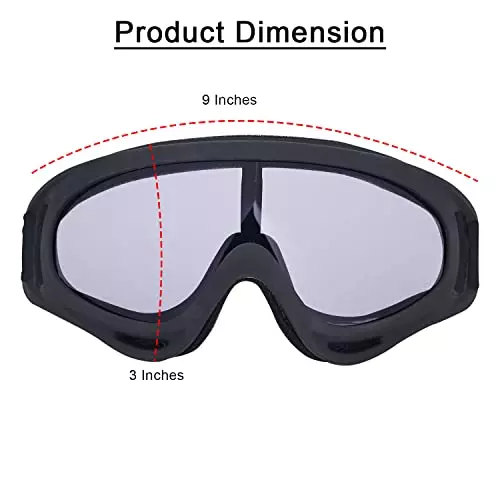 Allextreme Black and Neon Glass Anti Fog and Windproof Ski Snow Goggles for Riding and Skiing, EXSBG1N