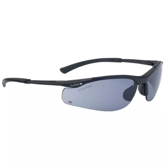 Bolle Safety PSSCON Anti-Mist Safety Glasses Smoke Polycarbonate Lens, PSSCONT443B