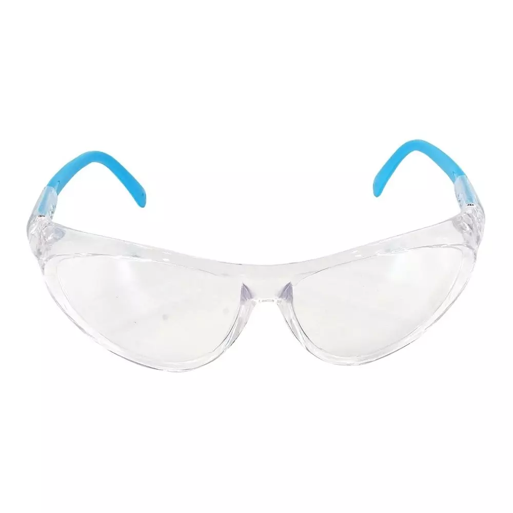 The Mask Lab Safety Goggle Hardcoated Polycarbonate Full Rim Zero-Power Blue for Industrial Use, EF-SH (Pack of 20 Pcs)