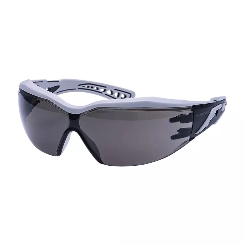 Portwest Safety Glasses Smoke Regular Fit Polycarbonate for Industrial Use, PS20SKR