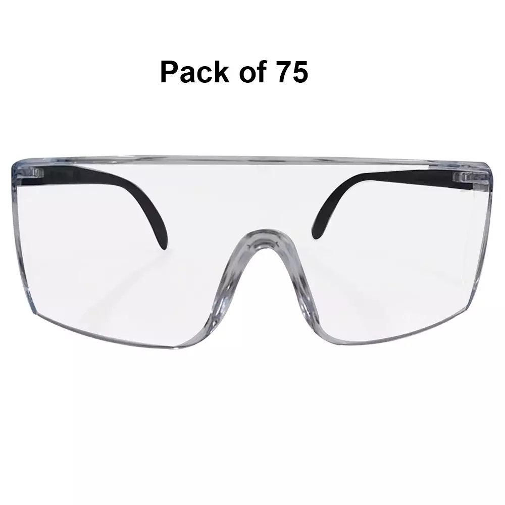 3M Safety Goggle Anti-Fog Lens Transparent Polycarbonate for Laboratory & Industrial Work Use, 1709 IN Plus (Pack of 75 Pcs)
