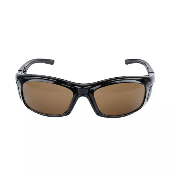 Mallcom Altair Safety Goggles Anti-Fog Polycarbonate Black Frame Brown Lens with Removable Eyebrow Protector