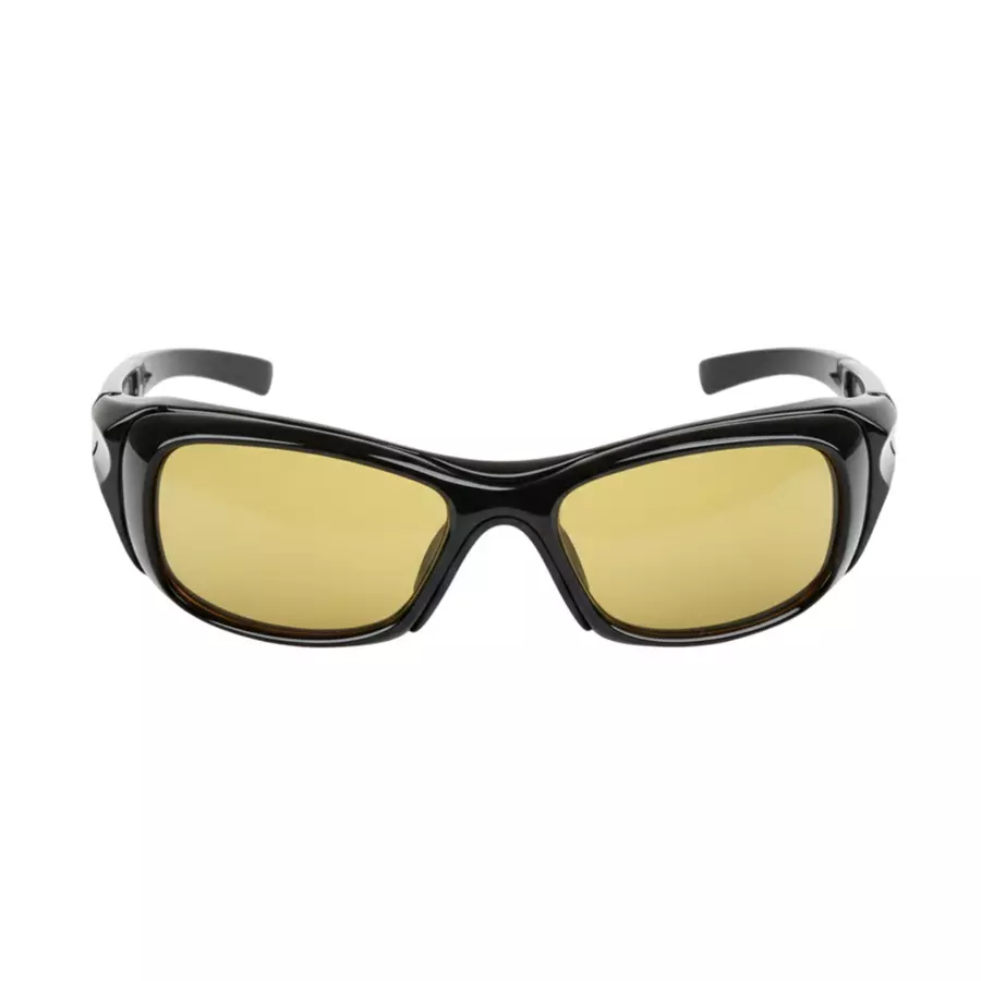 Mallcom Vega Safety Goggles Anti-Fog Polycarbonate Black Frame Yellow Lens with Removable Eyebrow Protector