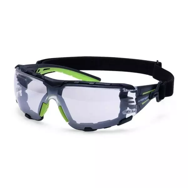 Portwest Techlook Pro Safety Glasses Mirror Full Rim Polycarbonate for Industrial Use, PS28MIR