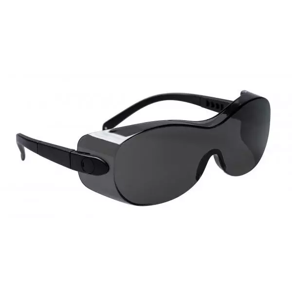 Portwest Safety Glasses Smoke Full Rim Polycarbonate Nylon for Industrial Use, PS30SKR