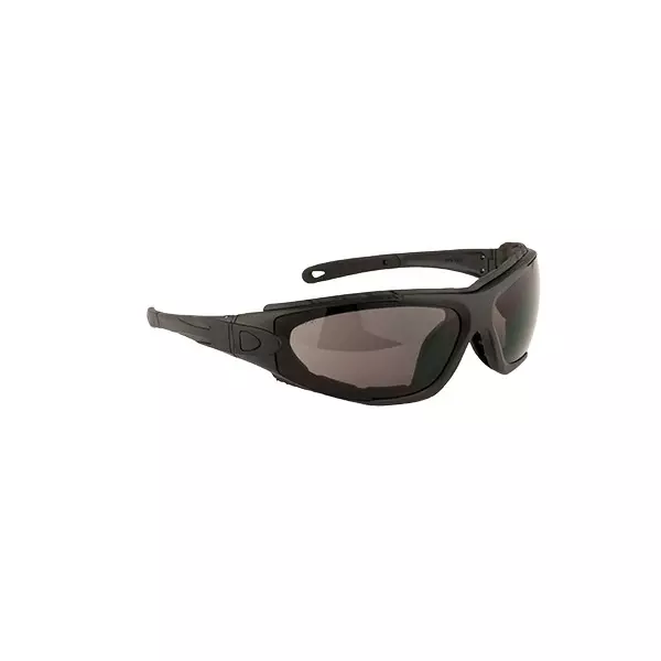 Portwest Levo Spectacle Safety Glasses Smoke Full Rim Polycarbonate for Industrial Use, PW11SKR