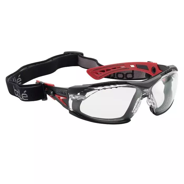 Bolle Safety RUSH+ Anti-Mist UV Safety Glasses Clear PC Lens, RUSHPFSPSI