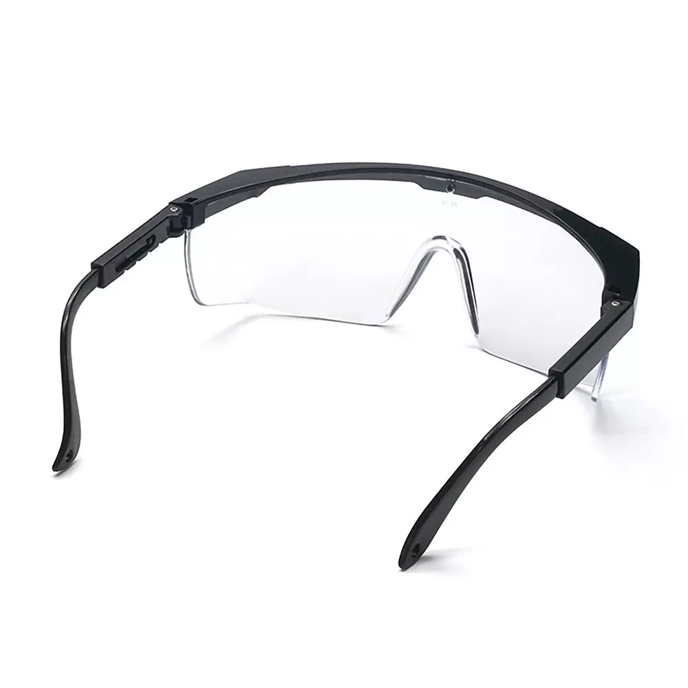 The Mask Lab Safety Goggle Antiscratch Semi Rim Black, EF-72 (Pack of 12 Pcs)