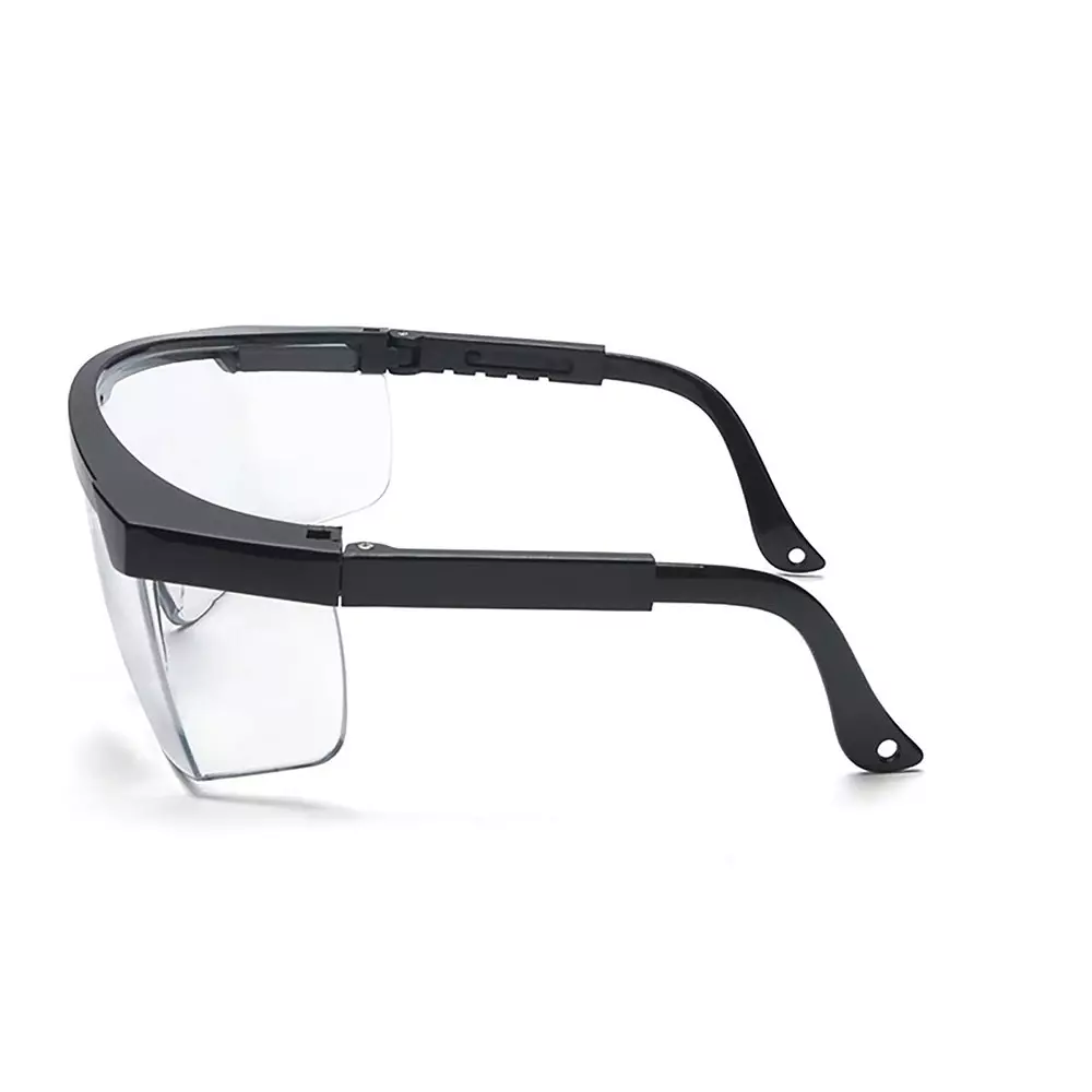 The Mask Lab Safety Goggle Antiscratch Semi Rim Black, EF-72 (Pack of 12 Pcs)