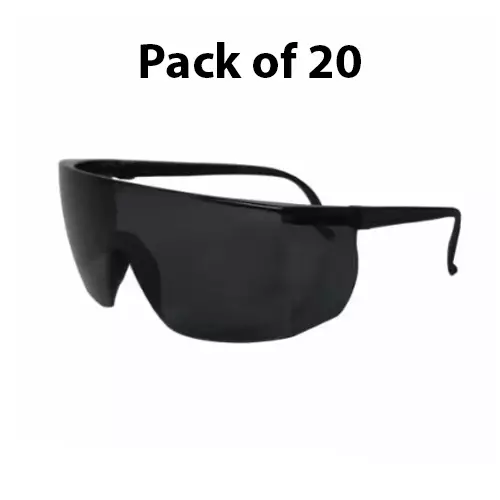 3M Safety Spectacles Dark Grey Lens Polycarbonate Hardcoat (Scratch-Resistant) Free Size, 1709ING HC (Pack of 20)