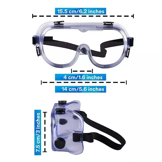 3M Multi-Purpose Safety Goggles Clear Lens Polycarbonate Free Size, 1620 (Pack of 20)