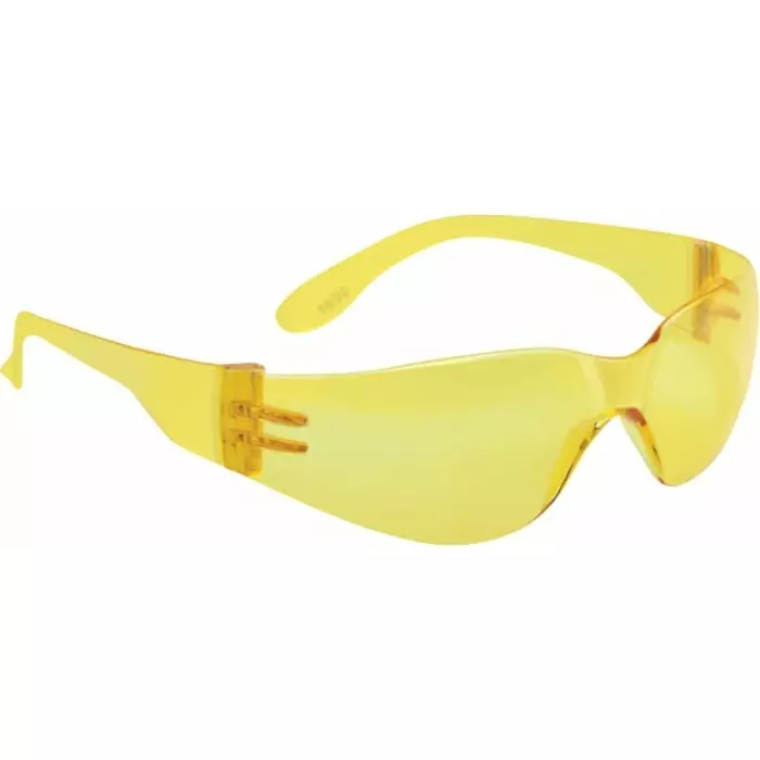 Delta Plus Safety Glasses Yellow Polycarbonate Lens, BRAVA2 YELLOW (Pack of 10)
