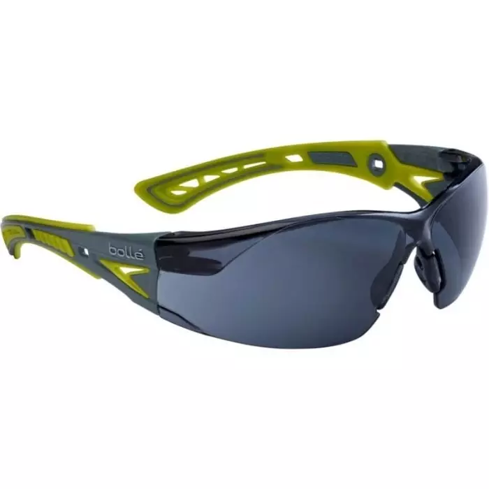Bolle Safety RUSHPS Anti-Mist Safety Glasses Smoke Polycarbonate Lens, RUSHPSPSFL (Pack of 10)