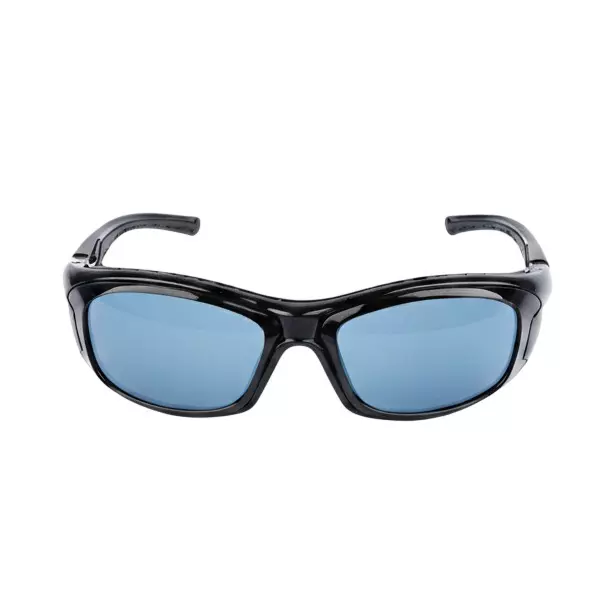 Mallcom Altair Safety Goggles Anti-Fog Polycarbonate Black Frame Blue Lens with Removable Eyebrow Protector