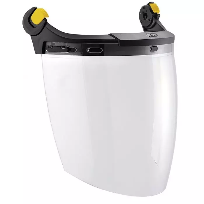 Petzl Clear Flip Up PC Face Shield Resistant To Electric Arc High Speed Particles Liquid Splashes, A014AA00