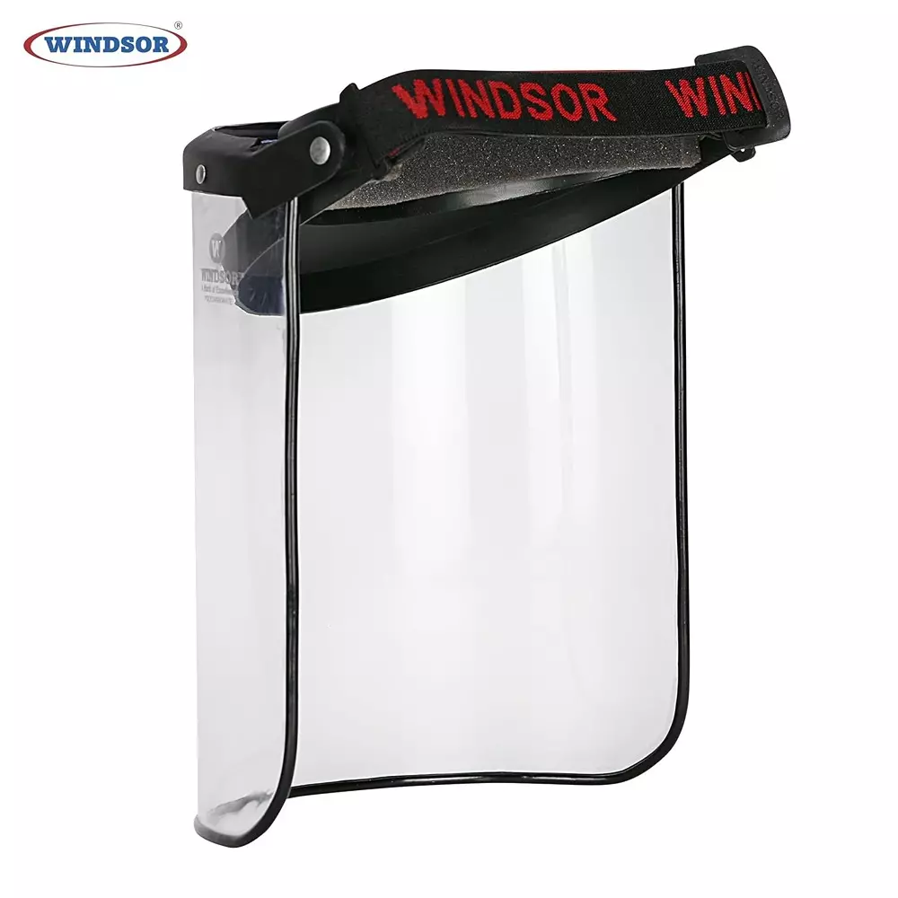 Windsor B Type Face Shield 9x12 Inch Size Elastic Band Black (Pack of 2)