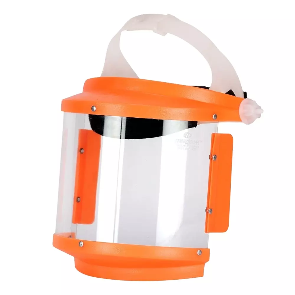 Windsor A Type Face Shield With Ratchet 6x12 Inch Size Ratchet Orange