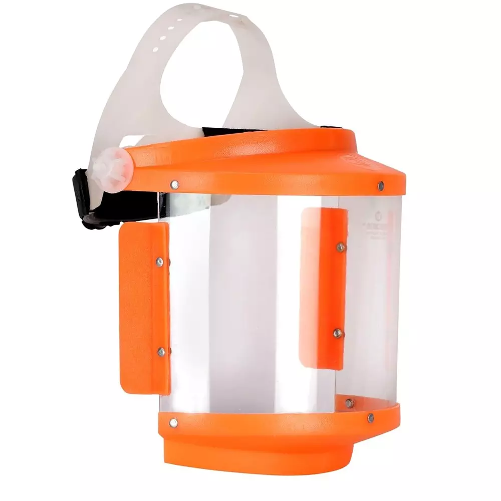 Windsor A Type Face Shield With Ratchet 6x12 Inch Size Ratchet Orange