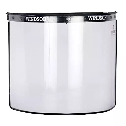 Windsor Spring Loaded Face Shield 8x16 inch Size Black