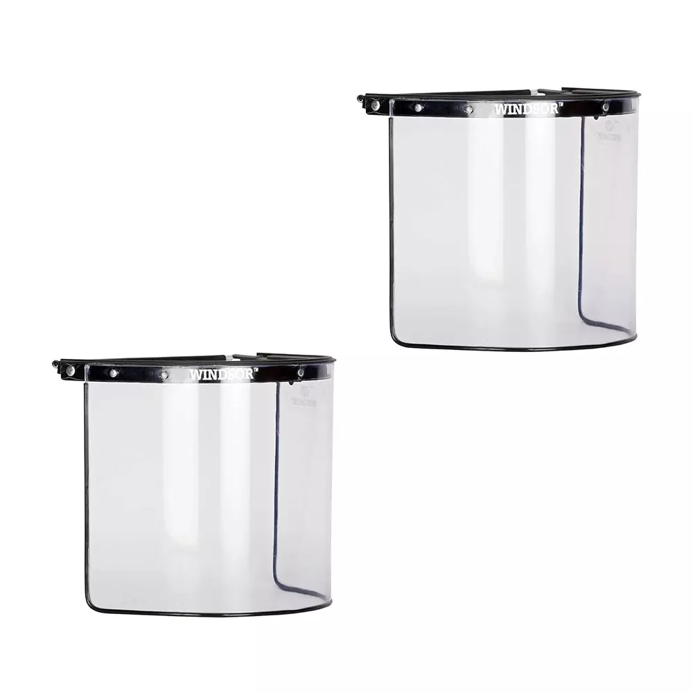 Windsor Spring Loaded Face Shield 8x16 inch Size Black