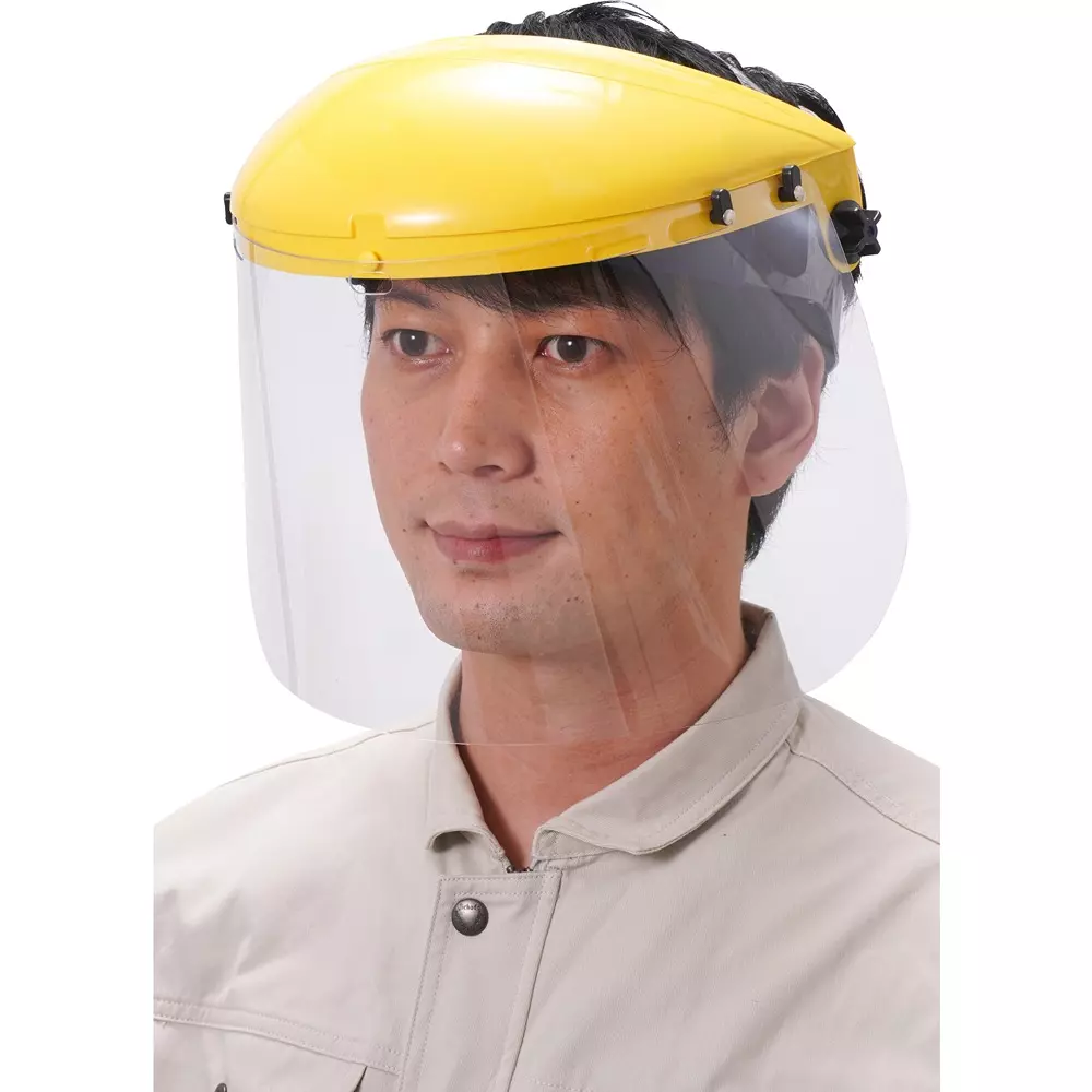 MonotaRO Disaster Prevention Face Shield mass 250 g Suitable Head Circumference About 52-65 cm Shield Height About 185 mm, 20335385