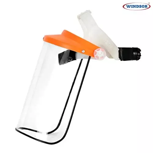 Windsor B Type Face Shield With Ratchet 9x12 Inch Size Ratchet Orange, PII-503-Ratchet (Pack of 2)