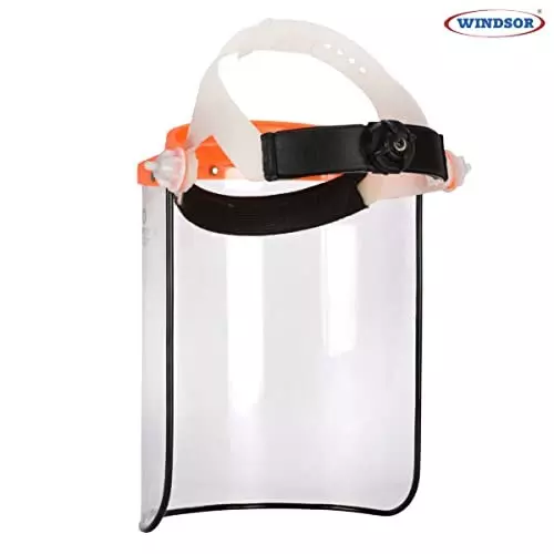Windsor B Type Face Shield With Ratchet 9x12 Inch Size Ratchet Orange, PII-503-Ratchet (Pack of 2)