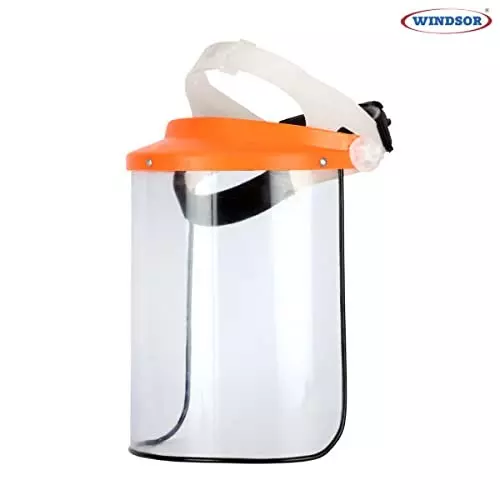 Windsor B Type Face Shield With Ratchet 9x12 Inch Size Ratchet Orange, PII-503-Ratchet (Pack of 2)
