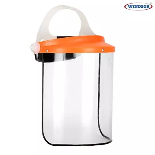 Windsor B Type Face Shield With Ratchet 9x12 Inch Size Ratchet Orange, PII-503-Ratchet (Pack of 2)