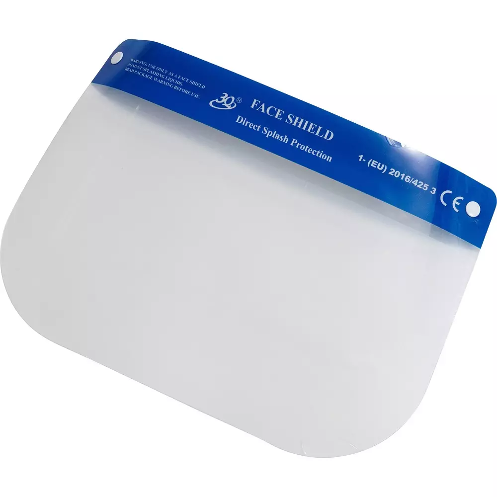 MonotaRO Disposable Face Shield Transparent 0.2 mm Lens Thickness, SQ-5001 (Pack of 10 Pcs)