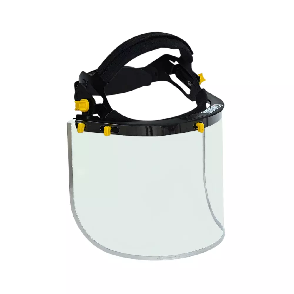 Karam Face Shield with Ratchet Type Headgear Clear Polycarbonate for Medical, Chemical, And Food Processing Industries, ES52