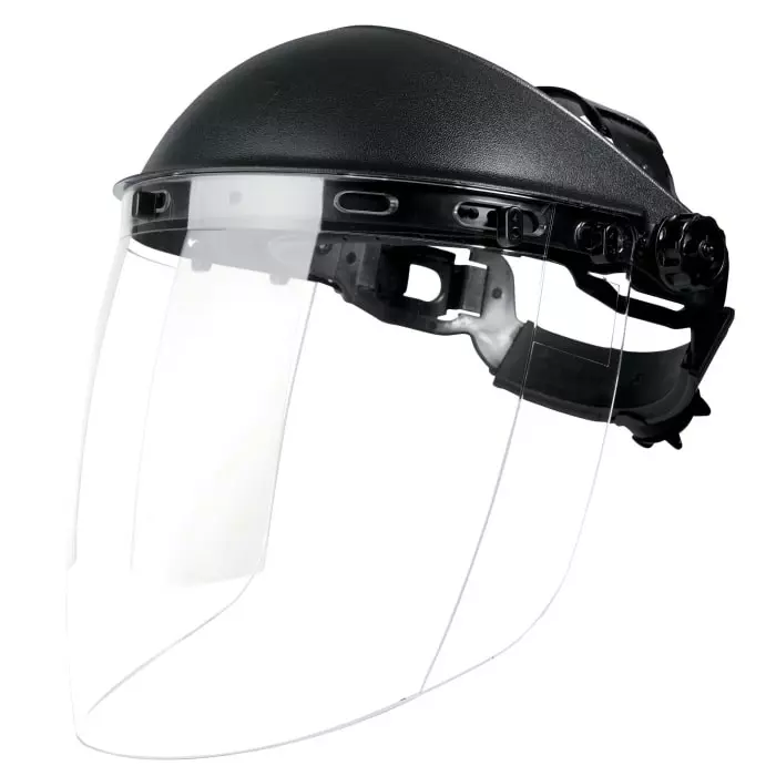Facom Clear Flip Up Visor with Head Guard, Resistant To Flying Particles, BC.EPVE