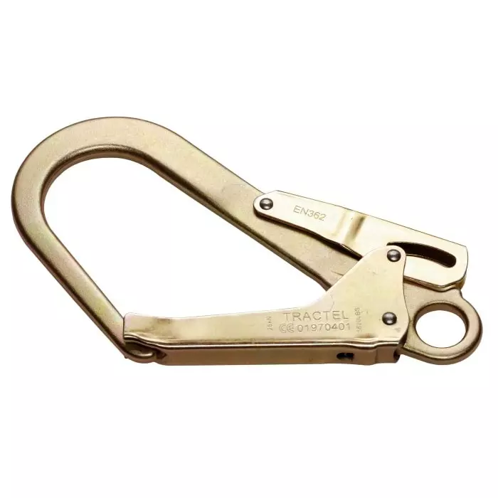 Tractel Carabiner Steel, 25kN Strength, 59 mm Gate Opening Size, Auto Locking, 31772