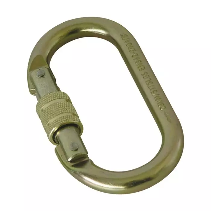 Tractel Carabiner Steel, 23kN Strength, 18 mm Gate Opening Size, Screw Locking Type, M10