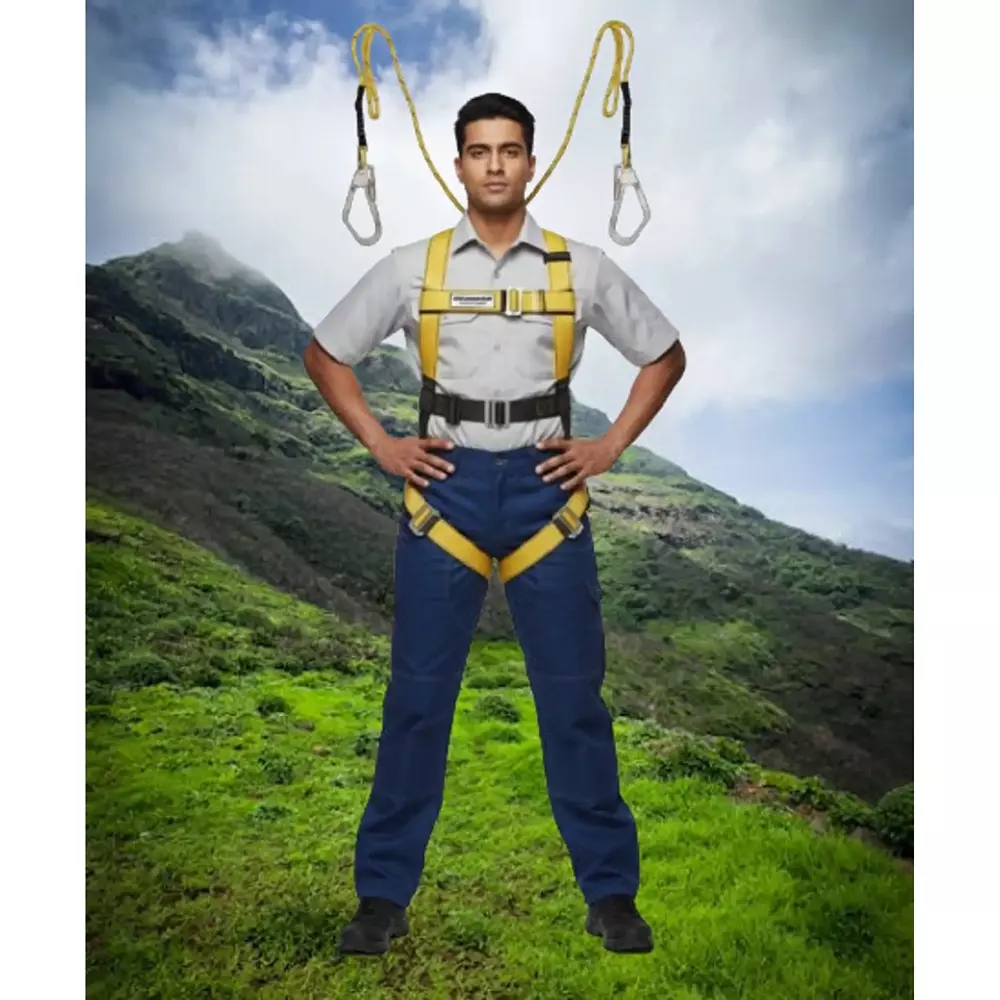 safetysfs-premium-safety-harness-with-double-hook-lanyard-full-body-free-size-polyester-steel-for-industrial-construction-area-use-sh-1008