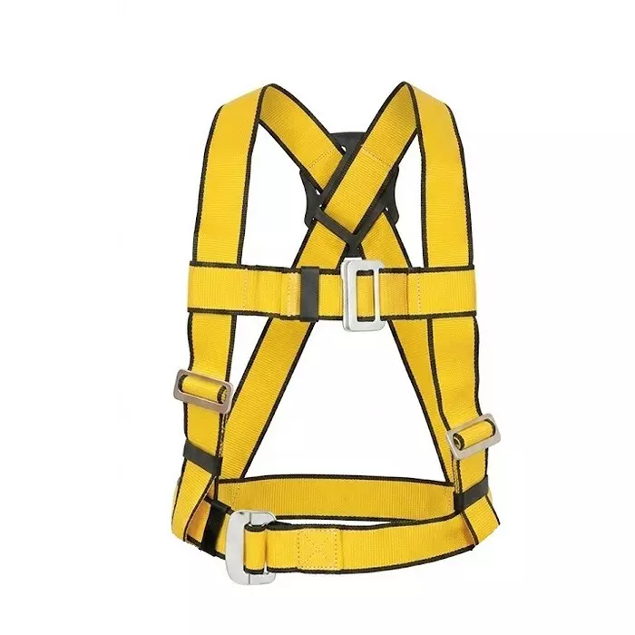 BHI Safety Harness Polyster Yellow M Size 75 Kg Load Capacity for Industrial & Construction Area Use, BSH-0201