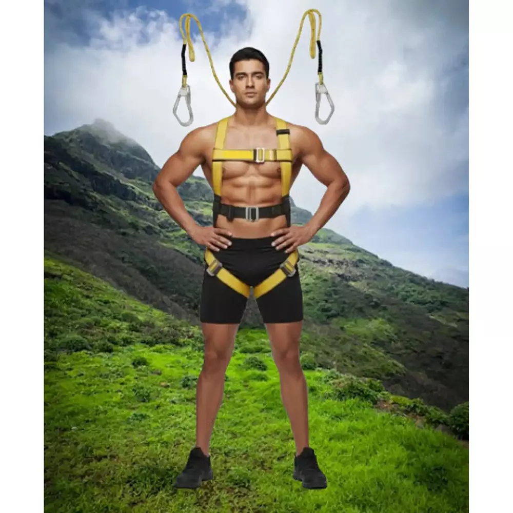 safetymust-premium-safety-harness-with-double-hook-lanyard-full-body-free-size-polyester-steel-for-industrial-construction-area-use-sh-1011