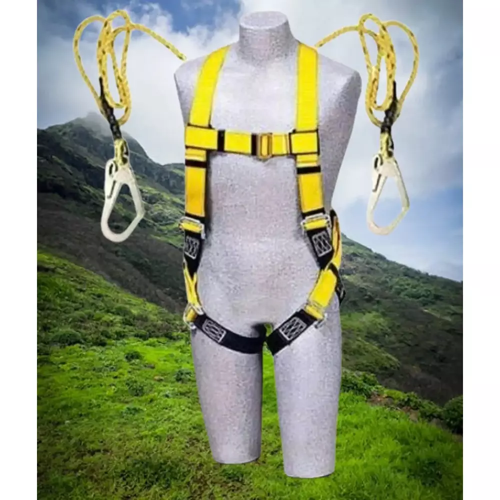 safetymust-premium-safety-harness-with-double-hook-lanyard-full-body-free-size-polyester-steel-for-industrial-construction-area-use-sh-1019