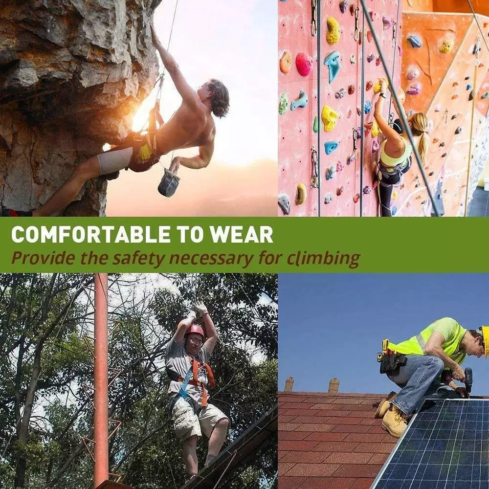 generic-double-scaffold-hook-safety-harness-belt-with-lanyard-shock-absorber-polyster-green-black-full-body-free-size-for-construction-industrial-use