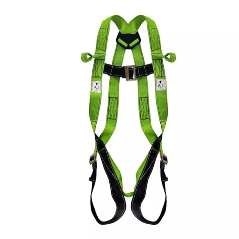 chandok-safety-belt-harness-with-energy-absorber-forked-lanyard-polyester-adjustable-fit-yellow-and-black-color-suitable-for-rock-climbing