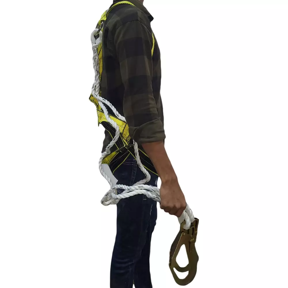 Ladwa Full Body Safety Belt Harness Polyester Yellow,LSI - Safety Harnes Hook - P1