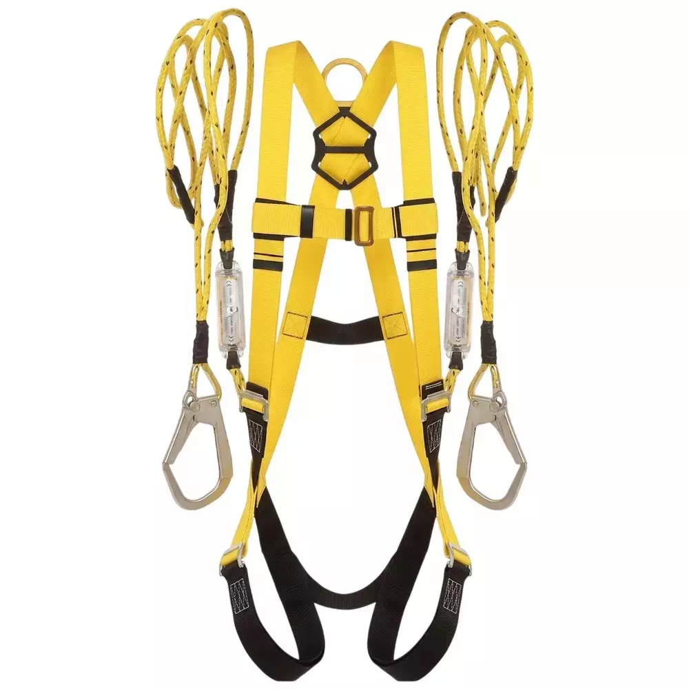 Safetymust Full Body Harness Belt for Height Work Safety with Dual Hooks Free Size, SH-305