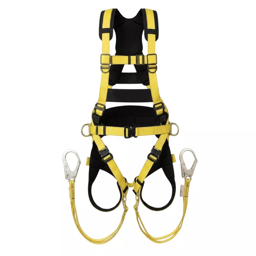 Safetymust Premium Full Body Safety Harness Belt for Height Protection with Dual Hooks Free Size, SH-308