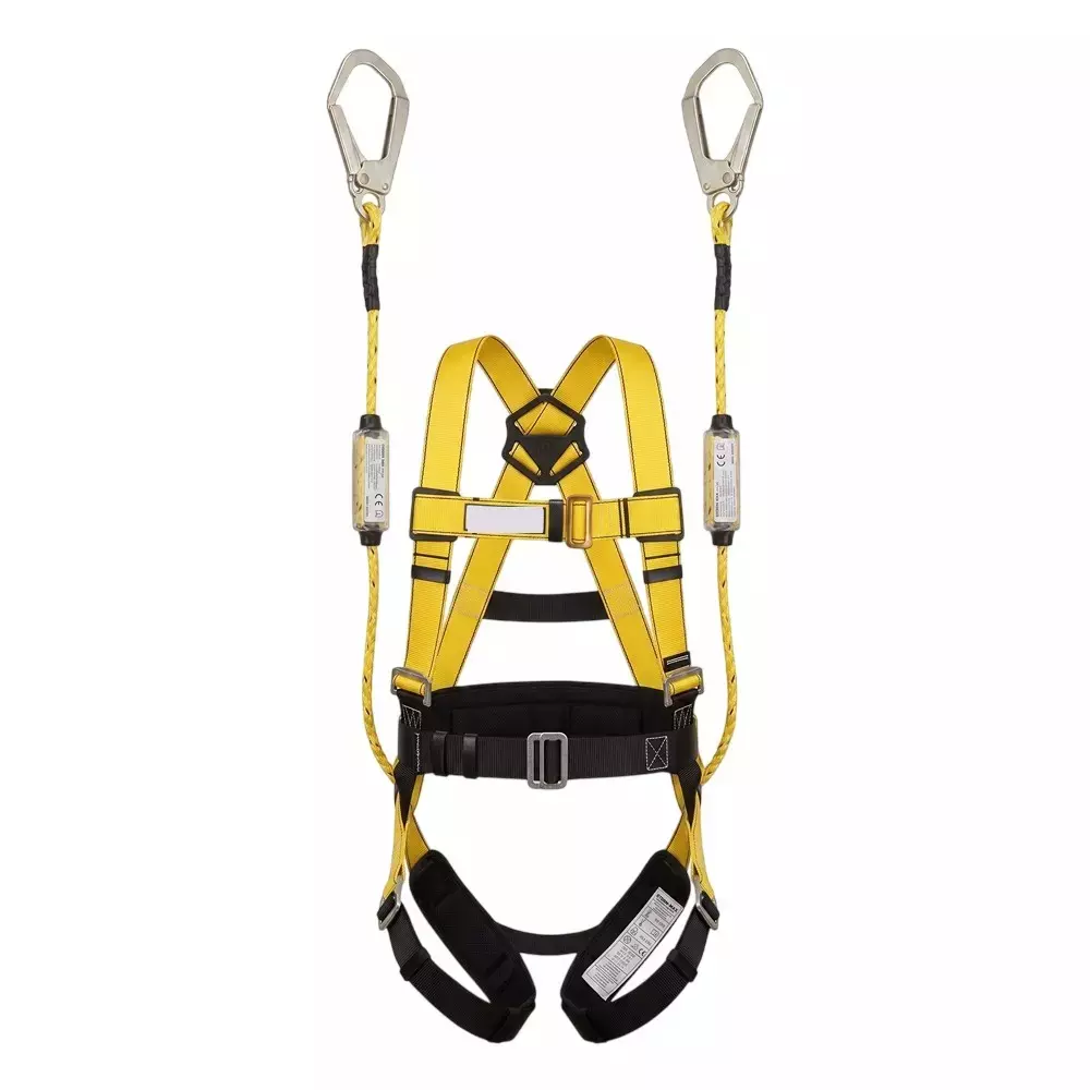 Safetysfs Premium Full Body Safety Harness Belt with Dual Hooks Free Size For Industrial & Construction Area Use, SH-1013 (Pack of 3)