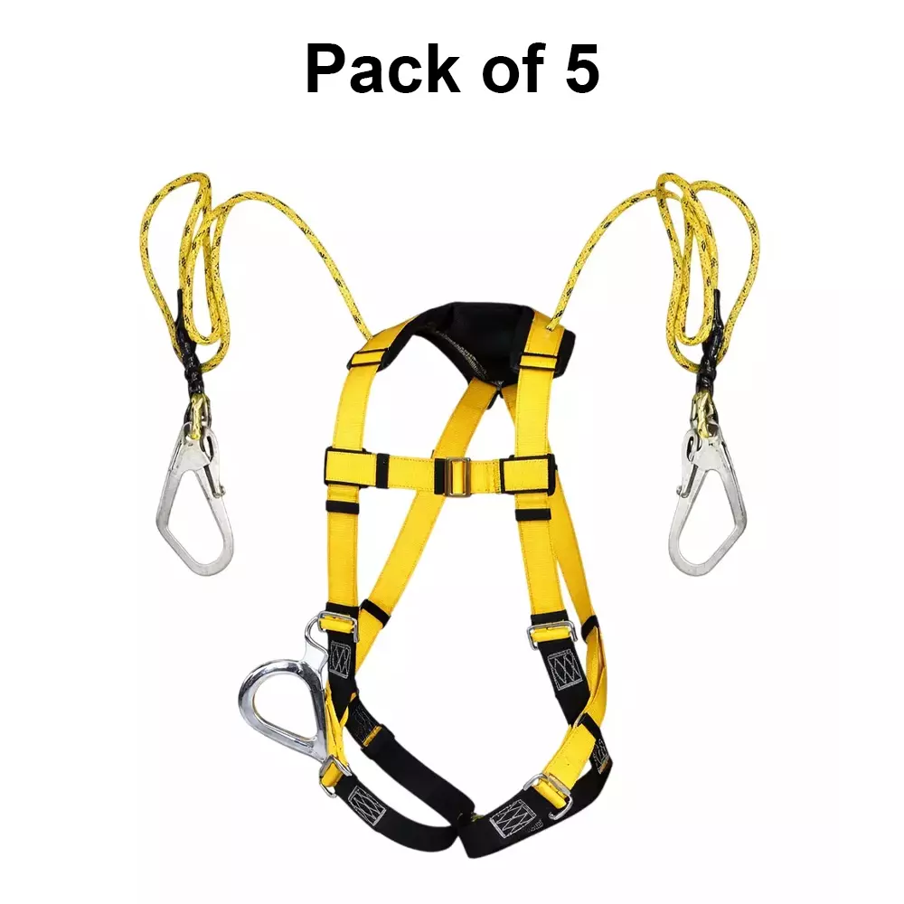 mnu-king-full-body-safety-harness-belt-with-double-scoffold-hook-and-lanyard-free-size-pack-of-5