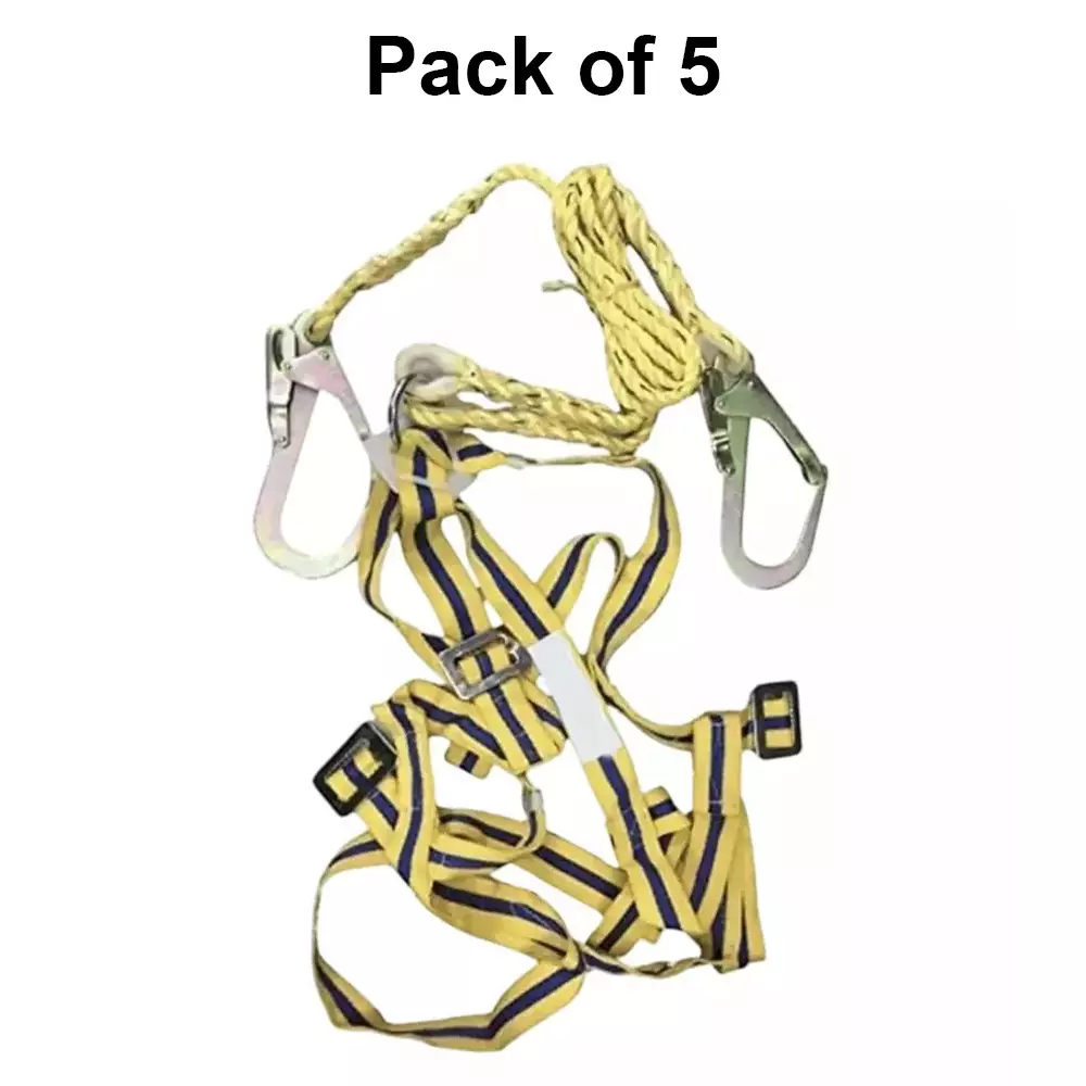 safetymust-fall-protection-safety-harness-belt-with-dual-hooks-free-size-sh-304-pack-of-5-pcs