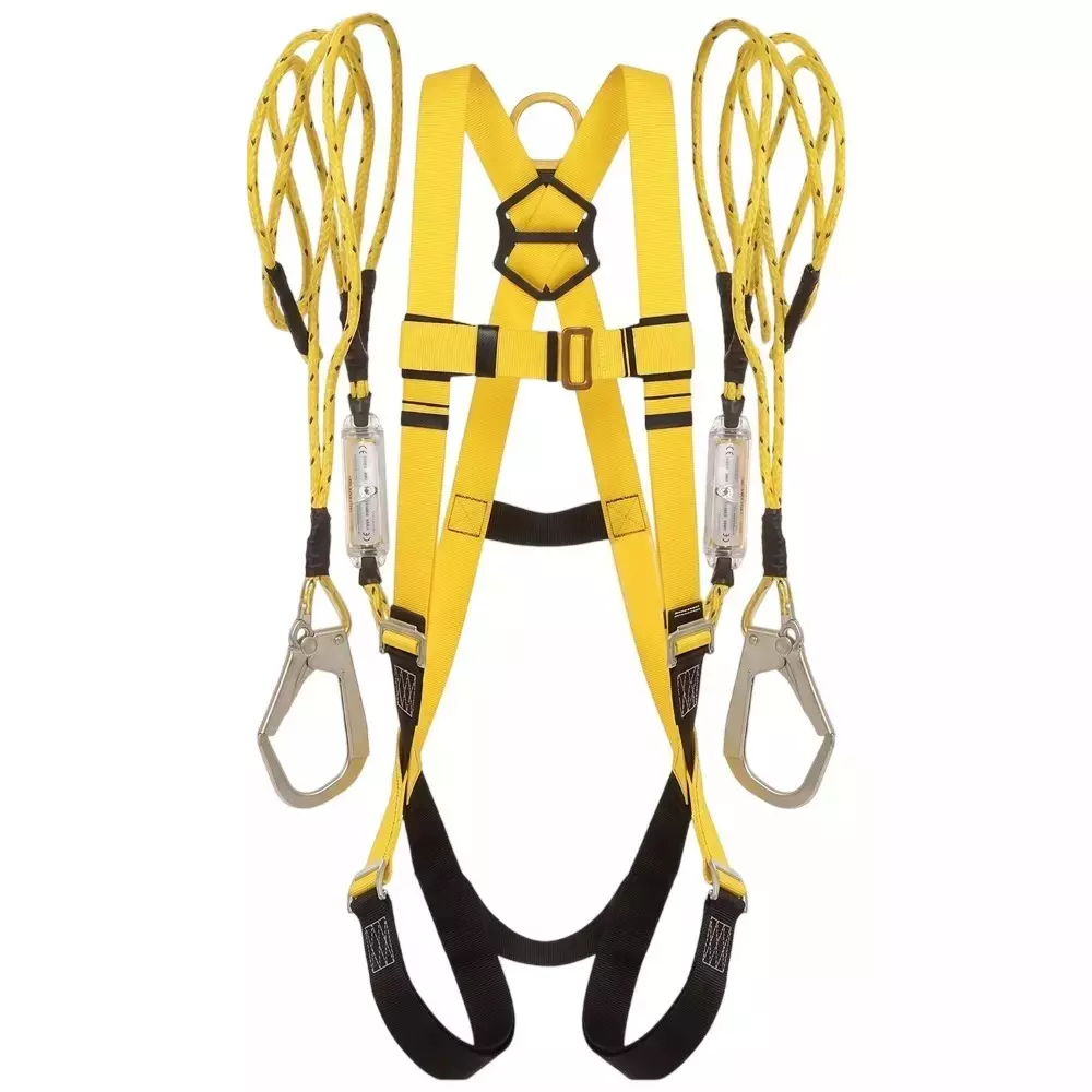 Safetymust Safety Harness Belt for Heavy Duty Industrial Use with Dual Hooks Free Size, SH-307 (Pack of 5 Pcs)