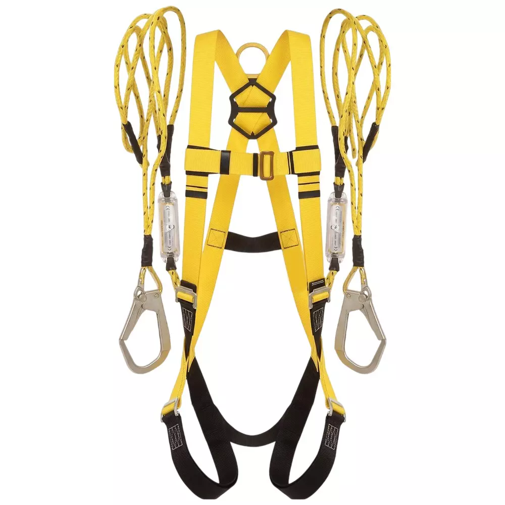 Safetymust Work Positioning Harness Belt Secure Fit For Climbing with Dual Hooks Free Size, SH-312