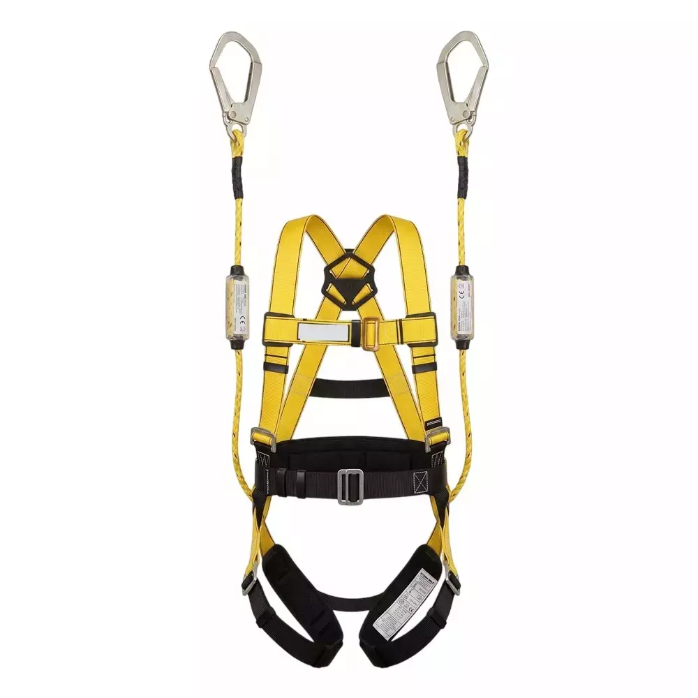 Safetysfs Premium Full Body Safety Harness Belt with Dual Hooks Free Size For Industrial & Construction Area Use, SH-1010 (Pack of 3)