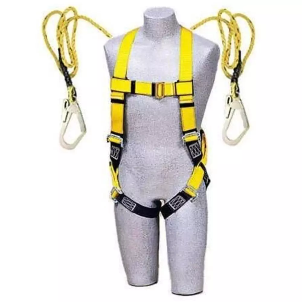 chandok-safety-belt-harness-with-double-rope-and-hooks-industrial-grade-nylon-heavy-weight-free-size